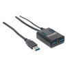 HUB USB,MANHATTAN,162302, V3.0  4 PTOS CON FUENTE, NEGRO