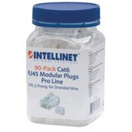 PLUG RJ45,INTELLINET,790611, CAT 6 UTP MULTIFILAR PRO 90 PZAS