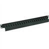 ORGANIZADOR DE CABLES NORTH SYSTEM 1 U.R. SENCILLO HORIZONTAL 19 PULGADAS DUCTO 1.5X2 PULGADAS NEGRO LISO