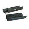 ORGANIZADOR DE CABLES NORTH SYSTEM 2 U.R. SENCILLO HORIZONTAL 19 PULGADAS DUCTO 3X3 PULGADAS NEGRO LISO