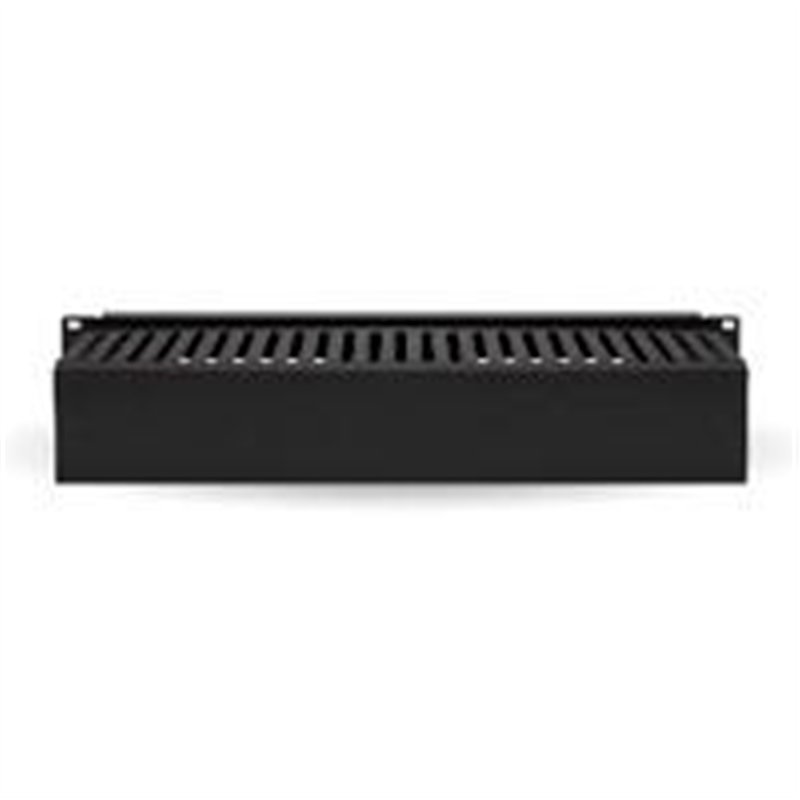 ORGANIZADOR DE CABLES BROBOTIX HORIZONTAL DE 2U, 19 PULGADAS,  NEGRO