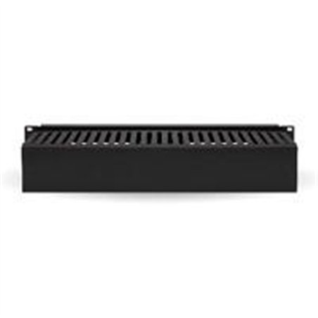 ORGANIZADOR DE CABLES BROBOTIX HORIZONTAL DE 2U, 19 PULGADAS,  NEGRO