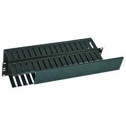 ORGANIZADOR DE CABLES NORTH SYSTEM 1 U.R. DOBLE HORIZONTAL 19 PULGADAS NEGRO LISO