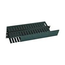 ORGANIZADOR DE CABLES NORTH SYSTEM 2 U.R. DOBLE HORIZONTAL 19 PULGADAS NEGRO LISO