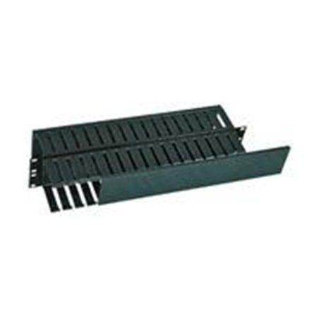 ORGANIZADOR DE CABLES NORTH SYSTEM 2 U.R. DOBLE HORIZONTAL 19 PULGADAS NEGRO LISO