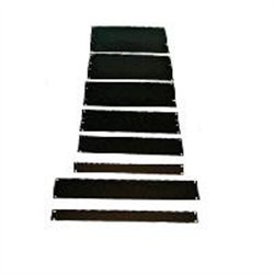 PANEL CIEGO NORTH SYSTEM 3.5 2 U.R. X19 DE ACERO COLOR NEGRO