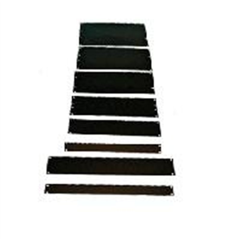 PANEL CIEGO NORTH SYSTEM 3.5 2 U.R. X19 DE ACERO COLOR NEGRO