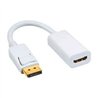 ADAPTADOR BROBOTIX DISPLAYPORT MACHO A HDMI HEMBRA, BLANCO