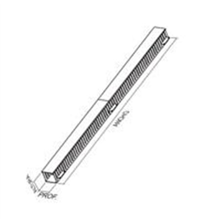 ORGANIZADOR DE CABLES NORTH SYSTEM 42 U.R. SENCILLO VERTICAL 19 PULGADAS DUCTO 4X4 PULGADAS NEGRO LISO