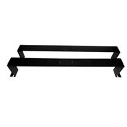JUEGO DE MOUNTIG BRACKET NORTH SYSTEM  PARA TABLILLA 19X1½ ACERO CALIBRE 12 COLOR NEGRO LISO