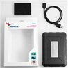 CARCASA ADATA ED600 PARA DISCOS DUROS/SSD 2.5 PULGADAS 7MM/9.5MM SATA3 USB 3.2 RESISTENTE A GOLPES Y AGUA COLOR NEGRO (AED600-U3