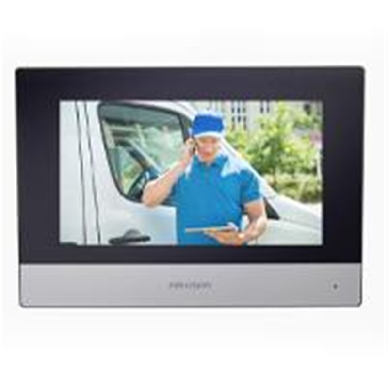 MONITOR IP WIFI TOUCH SCREEN 7 PARA VIDEOPORTERO IP HIKVISION DS-KH6320-WTE1 VIDEO EN VIVO / POE ESTANDAR / APERTURA REMOTA / LL