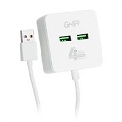 HUB USB 2.0 GHIA DE 4 PUERTOS / TRANSFERENCIA DE DATOS/ CABLE 1 METRO