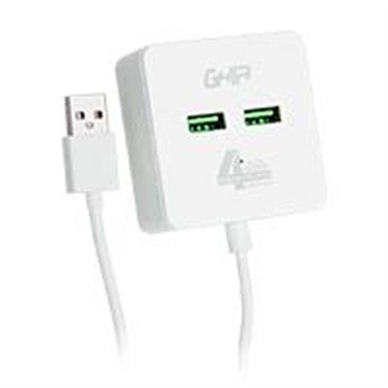HUB USB 2.0 GHIA DE 4 PUERTOS / TRANSFERENCIA DE DATOS/ CABLE 1 METRO