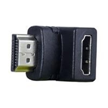 ADAPTADOR GHIA CODO HDMI MACHO A HDMI HEMBRA / ANGULO DE 90 GRADOS