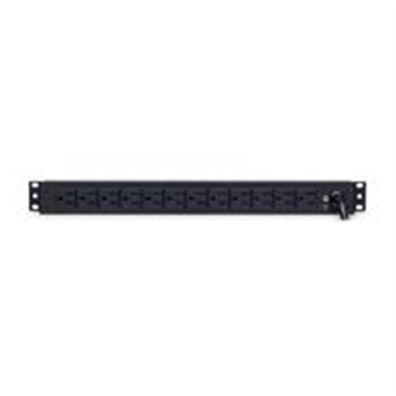 PDU CYBERPOWER (PDU15B12R) 12 SALIDAS NEMA 5-15R, MONTAJE 1U. SALIDA DE 100-125 V 15A.
