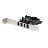 TARJETA PCI EXPRESS - ADAPTADOR PCI-E USB 3.0 CON UASP DE 4 PUERTOS Y ALIMENTACIóN SATA - CONTROLADOR SUPERSPEED - 4X USB A - ST