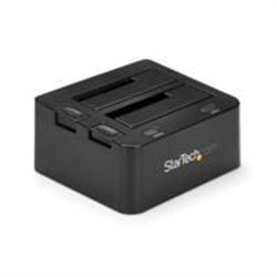 BASE DOCKING STATION USB 3.0 DE 2 BAHIAS SATA III DE 2.5 O 3.5 PULGADAS PARA SSD O DISCO DURO BASE DE CONEXION PARA INTERCAMBIO 