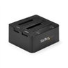 BASE DOCKING STATION USB 3.0 DE 2 BAHIAS SATA III DE 2.5 O 3.5 PULGADAS PARA SSD O DISCO DURO BASE DE CONEXION PARA INTERCAMBIO 