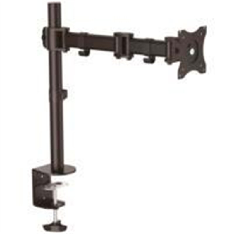 SOPORTE DE ESCRITORIO PARA UN MONITOR - BRAZO ARTICULADO PARA MONTAJE DE PANTALLAS DE HASTA 27 PULGADAS - MONTAJE VESA DE ACERO 