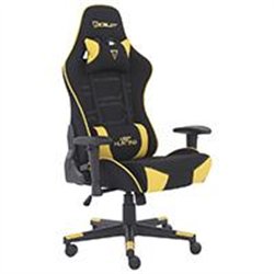 SILLA OCELOT GAMING OST-WILD YELLOW / TELA AUTOMOTRIZ / BASE NYLON AJUSTABLE / DESCANSABRAZOS 1D / PISTON CLASE 4 / RECLINABLE 9