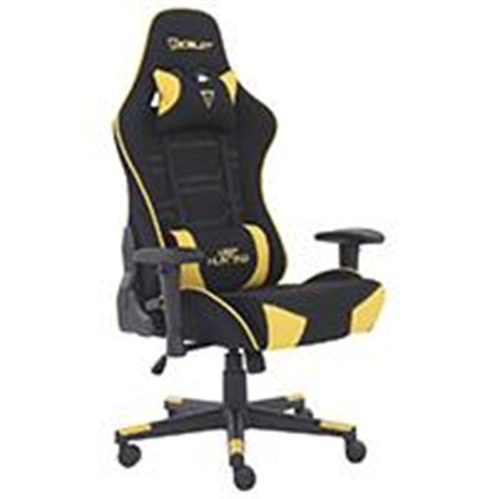 SILLA OCELOT GAMING OST-WILD YELLOW / TELA AUTOMOTRIZ / BASE NYLON AJUSTABLE / DESCANSABRAZOS 1D / PISTON CLASE 4 / RECLINABLE 9