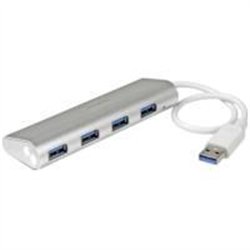HUB USB 3.0 DE 4 PUERTOS - CONCENTRADOR PORTATIL USB 3.0 DE 4 PUERTOS - HUB DE ALUMINIO CON CABLE INCORPORADO - STARTECH.COM MOD