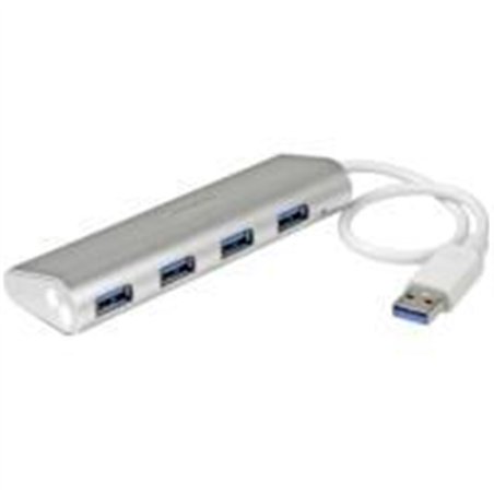 HUB USB 3.0 DE 4 PUERTOS - CONCENTRADOR PORTATIL USB 3.0 DE 4 PUERTOS - HUB DE ALUMINIO CON CABLE INCORPORADO - STARTECH.COM MOD