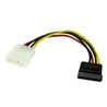 ADAPTADOR DE 15CM DE LARGO DE ALIMENTACION LP4 A SATA - 1X LP4 MACHO - 1X SATA DE PODER 15 PINES - STARTECH.COM MOD. SATAPOWADAP