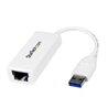 ADAPTADOR TARJETA DE RED EXTERNA NIC USB 3.0 A 1GBPS GIGABIT ETHERNET 1 PUERTO - 1X RJ45 HEMBRA - 1X USBA - BLANCO - STARTECH.CO