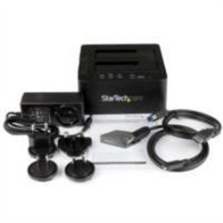 BASE DUPLICADORA CLONADORA AUTONOMA DE DISCOS DUROS O SSD SATA - COPIADORA DE 2 BAHIAS - BASE DE ACOPLAMIENTO USB 3.0 A SATA III