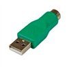 ADAPTADOR PARA TECLADO O MOUSE USB A CONECTOR PS/2 MINIDIN - 1X MACHO USB - 1X HEMBRA MINI-DIN - VERDE - STARTECH.COM MOD. GC46M