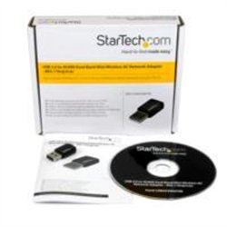 MINI ADAPTADOR DE RED USB 2.0 INALAMBRICO WIRELESS-AC DE BANDA DOBLE AC600 - WIFI 802.11AC 1T1R DE 2,4GHZ Y 5GHZ - STARTECH.COM 