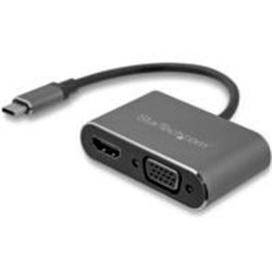 ADAPTADOR USB-C A VGA Y HDMI - 2EN1 - 4K 30HZ - GRIS ESPACIAL - ADAPTADOR DE VIDEO EXTERNO USB TIPO C - STARTECH.COM MOD. CDP2HD