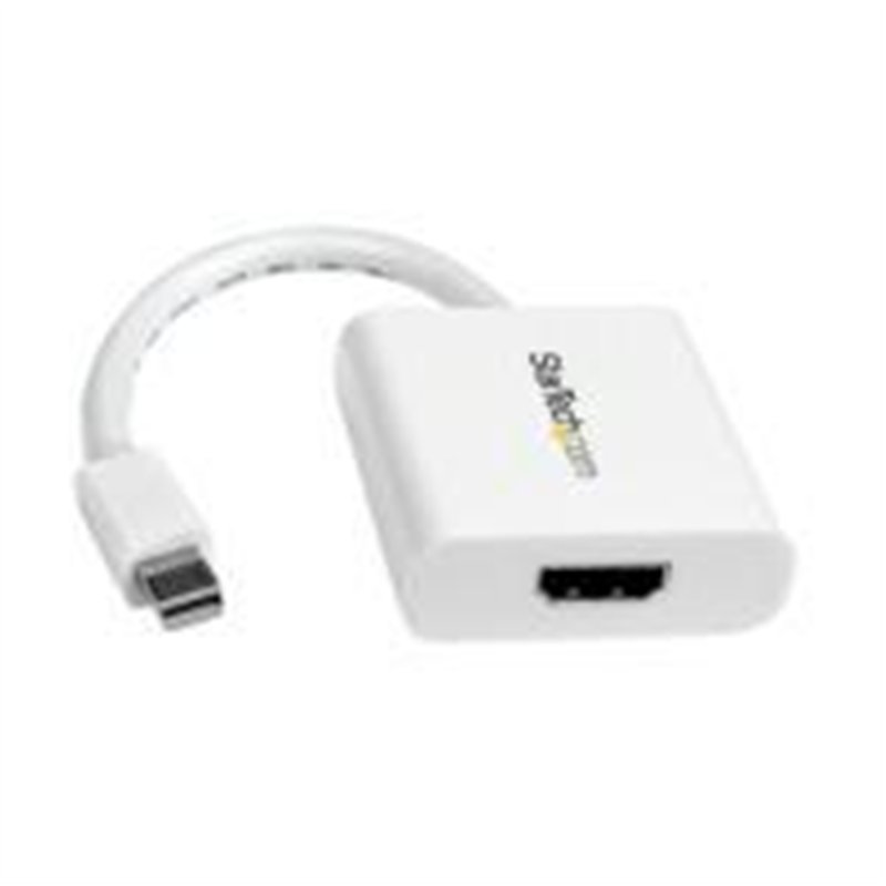 ADAPTADOR DE VIDEO MINI DISPLAYPORT A HDMI - CABLE CONVERTIDOR - HEMBRA HDMI - MACHO MINI DP - 1920X1200 - PASIVO - BLANCO - STA