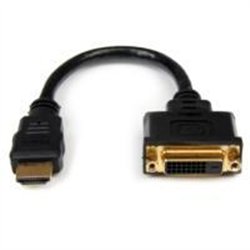 CABLE ADAPTADOR DE 20CM HDMI A DVI - DVI-D HEMBRA - HDMI MACHO - CABLE CONVERTIDOR DE VIDEO - NEGRO - STARTECH.COM MOD. HDDVIMF8