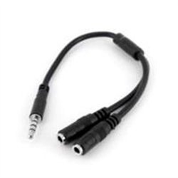 ADAPTADOR DIVISOR DE AUDIO MINI-JACK 3.5MM 4 PINES A CONECTORES SEPARADOS DE AUDIFONOS Y DE MICROFONO - M A 2XH - STARTECH.COM M
