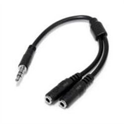 ADAPTADOR DIVISOR DE CABLE ESTEREO PARA AUDIFONOS - CABLE SPLITTER DELGADO EN Y DE 3.5MM MACHO A 2X HEMBRA - STARTECH.COM MOD. M