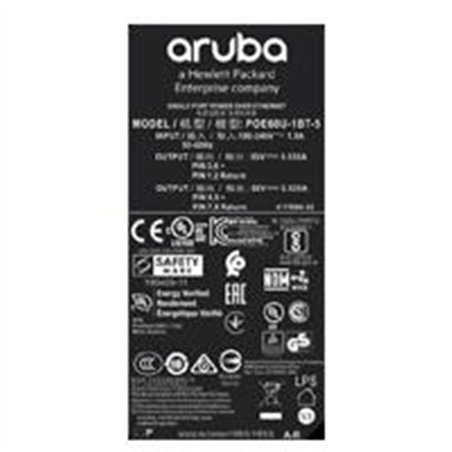 INYECTOR POE HPE ARUBA R1C73A AP-POE-BTSR 1 PUERTO SMART RATE 802.3BT MIDSPAN DE 60W