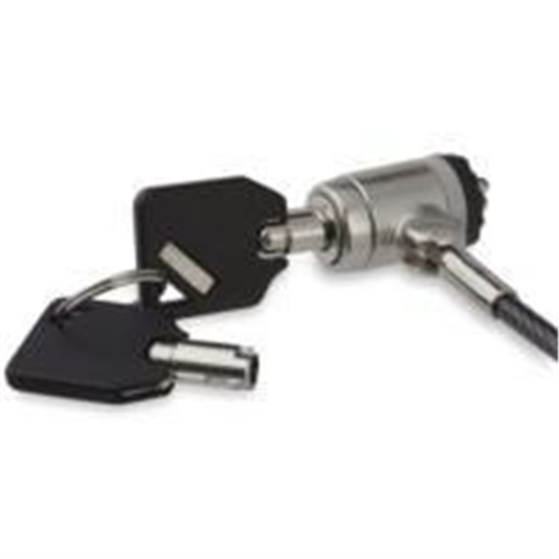 CANDADO CON CABLE DE ACERO DE 2M PARA LAPTOP - CON TRABA DE RANURA (TIPO K) - CON LLAVE - CABLE CON SEGURO PARA LAPTOP - STARTEC