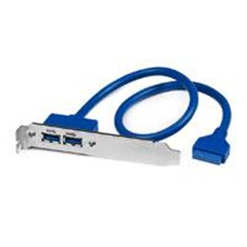BRACKET DE 2 PUERTOS USB 3.0 SUPERSPEED CON CONEXIN A TARJETA MADRE - 2X USB 3.0 A HEMBRA - IDC 20 PINES HEMBRA - STARTECH.COM M