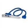 BRACKET DE 2 PUERTOS USB 3.0 SUPERSPEED CON CONEXIN A TARJETA MADRE - 2X USB 3.0 A HEMBRA - IDC 20 PINES HEMBRA - STARTECH.COM M