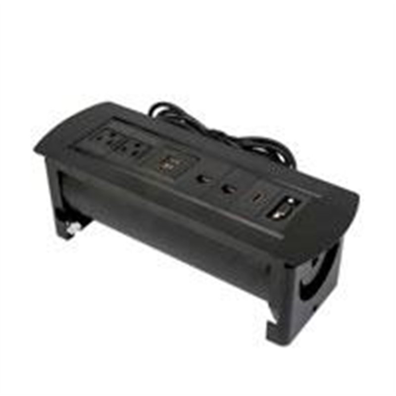 CAJA CONEXIÓN,MANHATTAN,164856, ENCHUFE/USB/HDMI/VGA/RED, PARA MESA