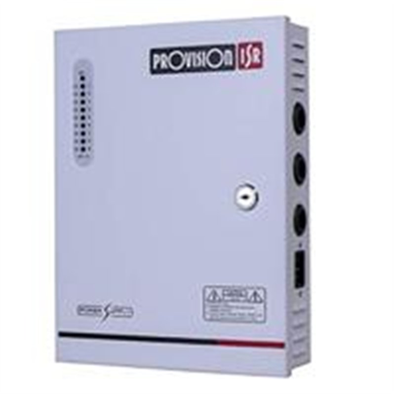 FUENTE CENTRALIZADA CON BATERIA(NO INCLUIDA) 10 AMPER / 9 CANALES PROVISION 12V