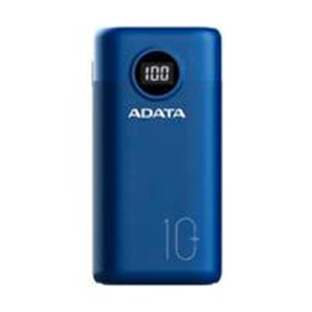 BATERIA DE RESPALDO ADATA POWER BANK P10000QCD 10000MAH/2 USB A/ 1 USB C/INDICADOR DE CARGA DIGITAL COLOR AZUL (AP10000QCD-DGT-C