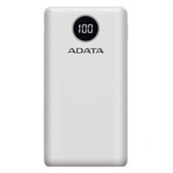 BATERIA DE RESPALDO ADATA POWER BANK P20000QCD 20000MAH/2 USB A/ 1 USB C/INDICADOR DE CARGA DIGITAL COLOR BLANCO (AP20000QCD-DGT