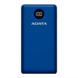BATERIA DE RESPALDO ADATA POWER BANK P20000QCD 20000MAH/2 USB A/ 1 USB C/INDICADOR DE CARGA DIGITAL COLOR AZUL (AP20000QCD-DGT-C
