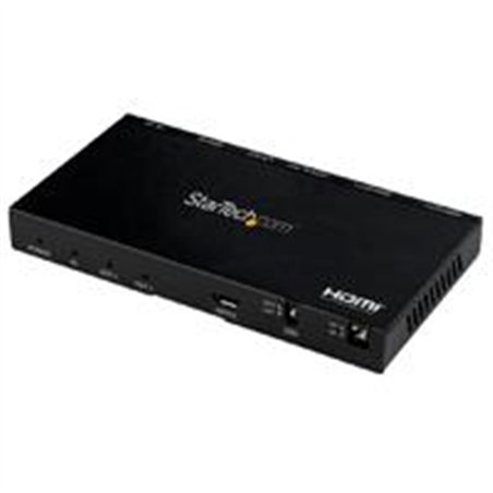SPLITTER HDMI DE 2 PUERTOS 1X2 DE AUDIO Y VIDEO HDMI 2.0 4K 60HZ CON ESCALADOR Y EXTRACTOR DE AUDIO 3.5MM/SPDIF - 1 ENTRADA Y 2 