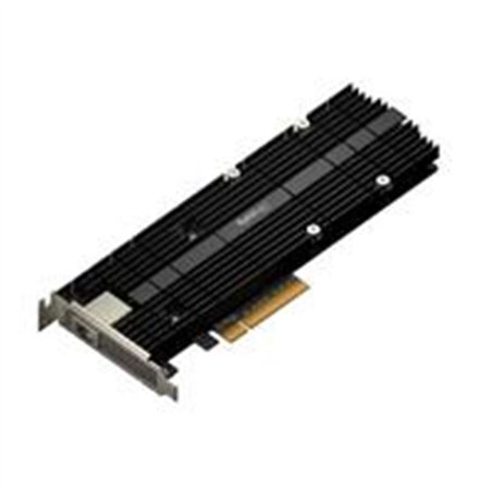 TARJETA SYNOLOGY PCIE 3.0 X8 1 PUERTO DE 10G BASE-T Y 2 RANURAS SSD NVME M.2 2280/22110, TODO EN UNO PARA ACELERAR EL RENDIMIENT