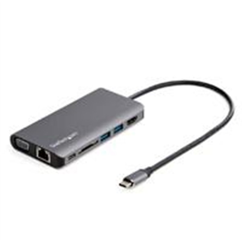 DOCKING STATION USB-C MULTIPUERTOS - HDMI O VGA - PD DE 100W ENTREGA DE ALIMENTACION - CABLE DE 30CM - LECTOR DE SD (DKT30CHVAUS